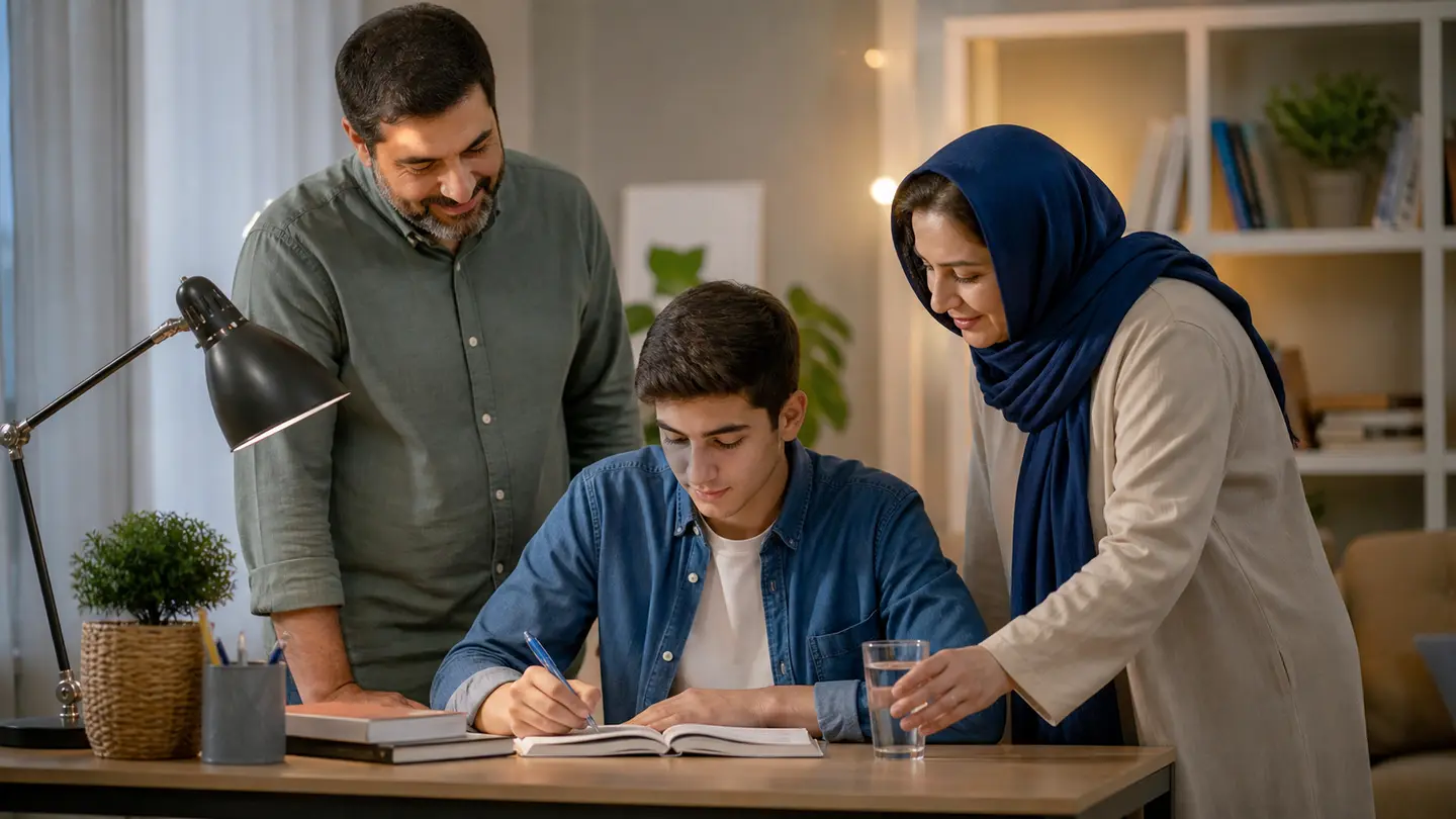 تصویر موضوعی مشاوره تحصیلی.مشکلات دانش آموز با خانواده